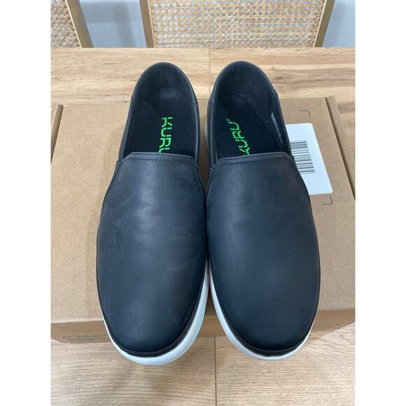 Kuru Women's Cloud Slip-On Comfort Shoes Black Leather Size 10.5 US 42 EU NWOB - Picture 3 of 11